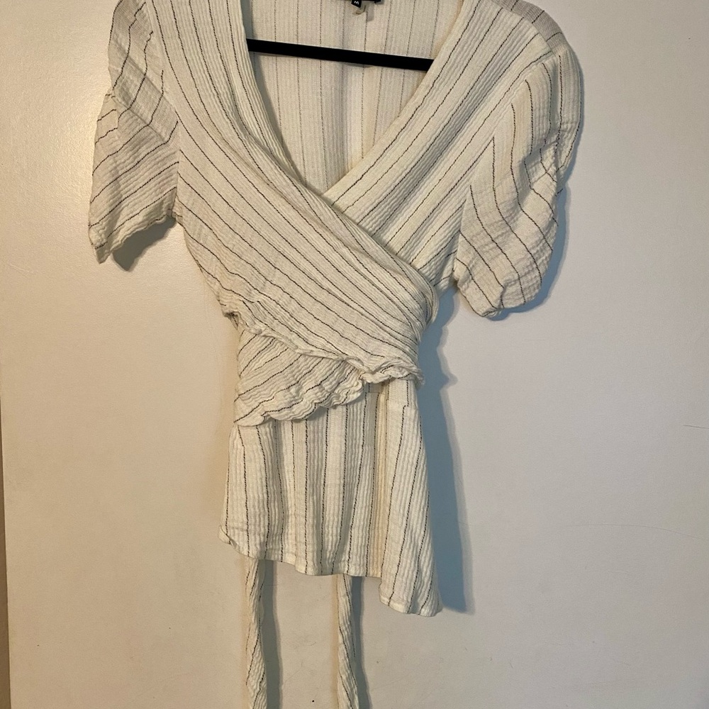 Striped Wrap Top